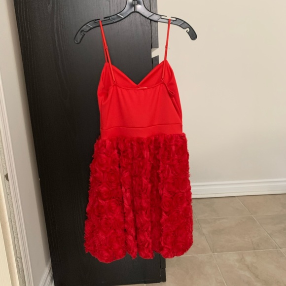 Formal Red Rose Dress - Picture 3 of 3